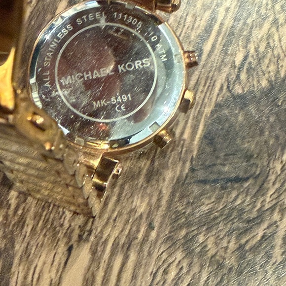 Michael Kors Gold Chronograph Watch with Crystal Embellishments - Picture 4 of 10